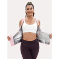 Women's Sauna Suit Shirt with Waist-Cinching Shapewear and Fixed Bra, Anti-Sagging Vest for Body Shaping and Tummy Control, Ideal for Running and Yoga Workouts, Convenient Stick-On Design, Fitness Outerwear and Underwear, Effective Body Shaper and Waist Trimmer