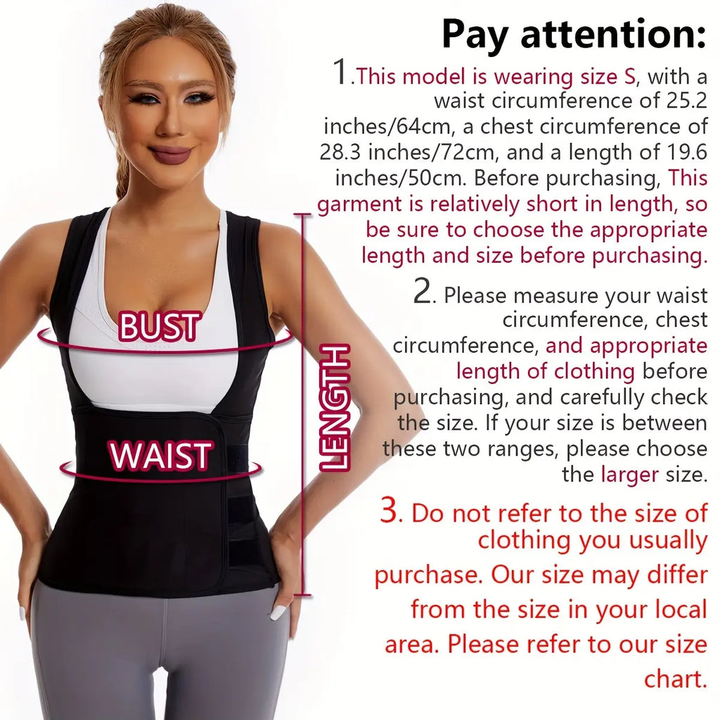 Women's Sauna Suit Shirt with Waist-Cinching Shapewear and Fixed Bra, Anti-Sagging Vest for Body Shaping and Tummy Control, Ideal for Running and Yoga Workouts, Convenient Stick-On Design, Fitness Outerwear and Underwear, Effective Body Shaper and Waist Trimmer